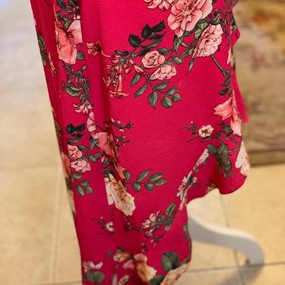 Como Vintage Fuschia Floral Sundress- Size Small - Picture 7 of 12